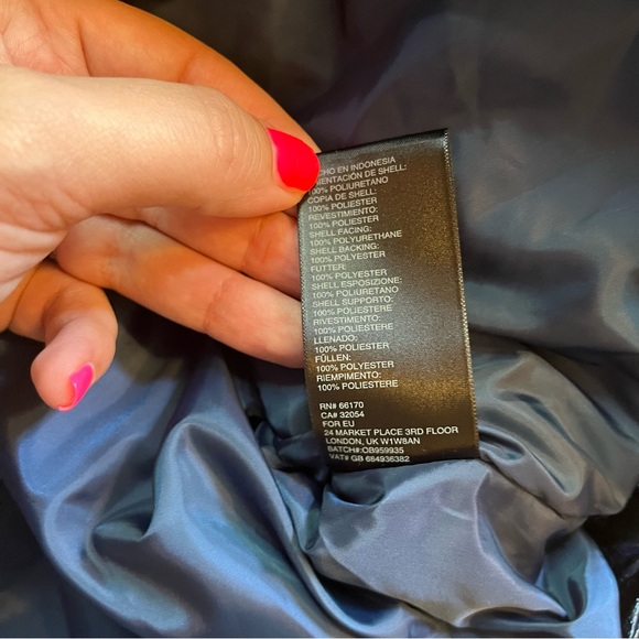 Urban Outfitters Jessie moto Jacket Size S Blue Metallic - Picture 7 of 7